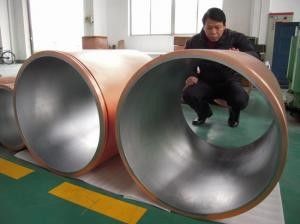 China Tubo de cobre do molde do diâmetro 100-800mm para CCM o uso durável grosso na máquina de carcaça contínua fornecedor